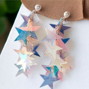Star Spangle Earrings Statement iridescent 1989 Eras Tour Swiftie Gift Box NEW